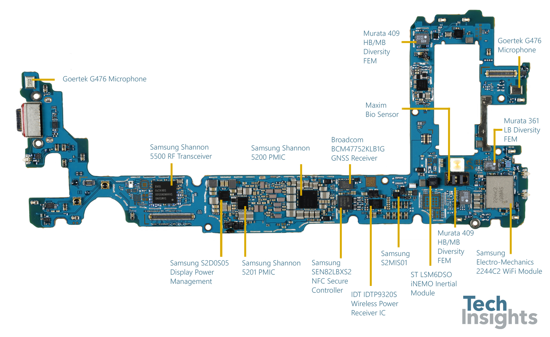 Samsung Galaxy S10+ board shot - Side 2