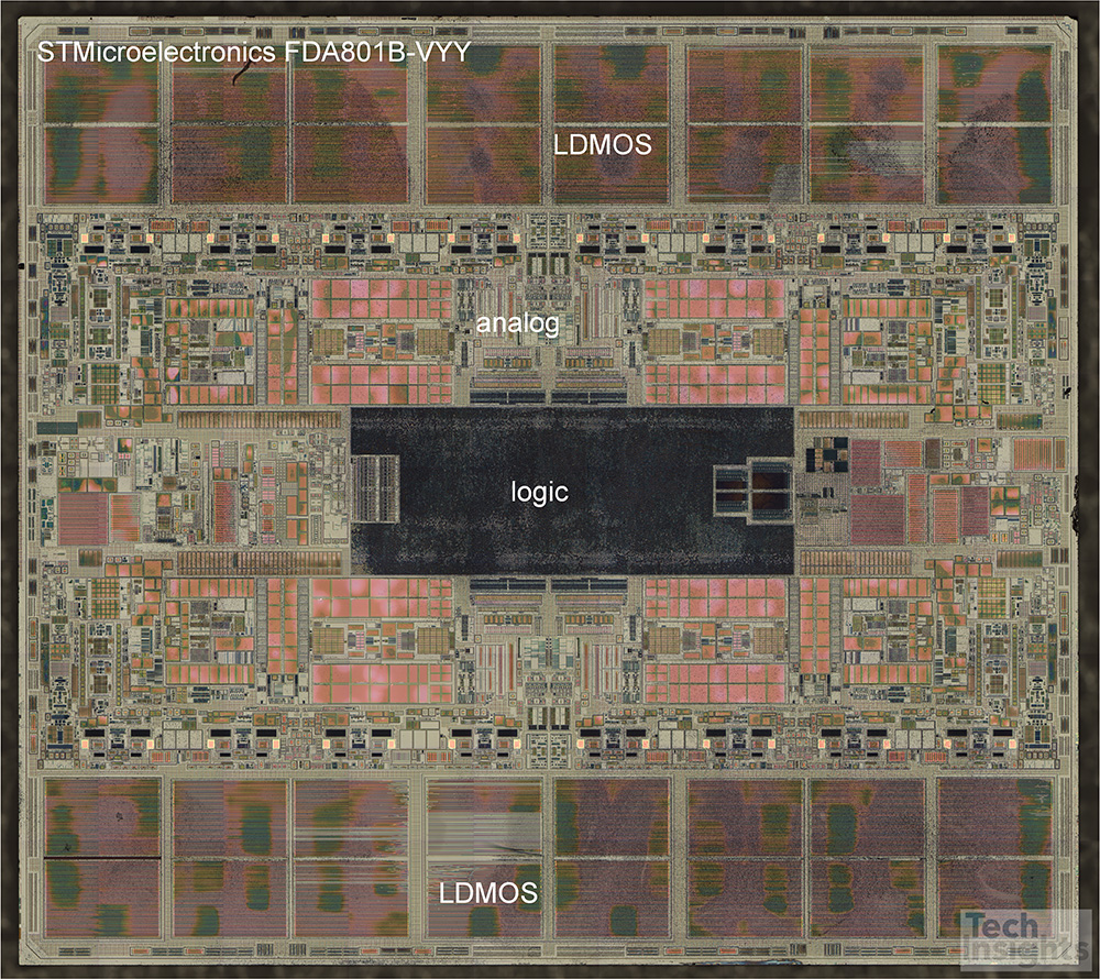 STMicroelectronics FDA801B-VYY BCD9s Process Diffusion Die Photograph