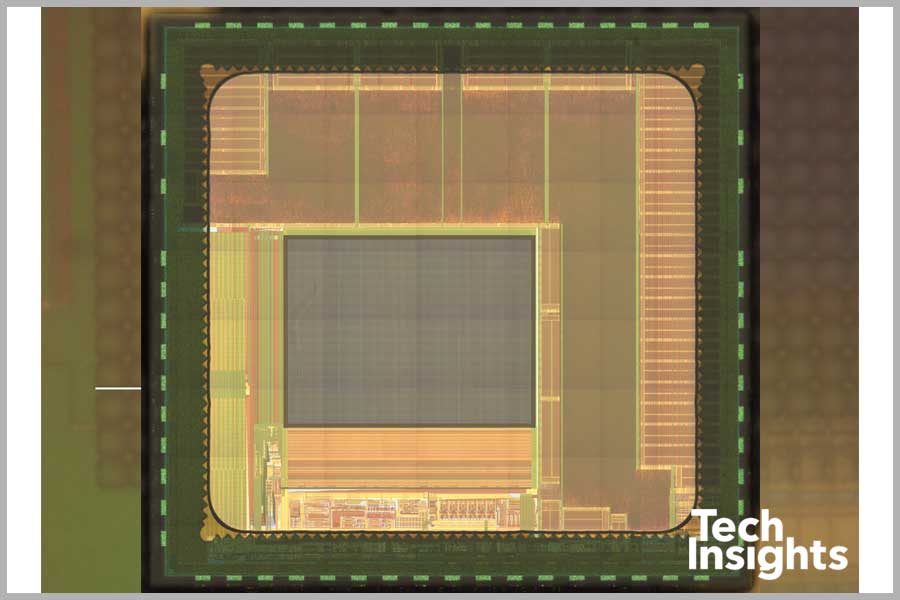 WTR5975 showing the redistribution layer (RDL)